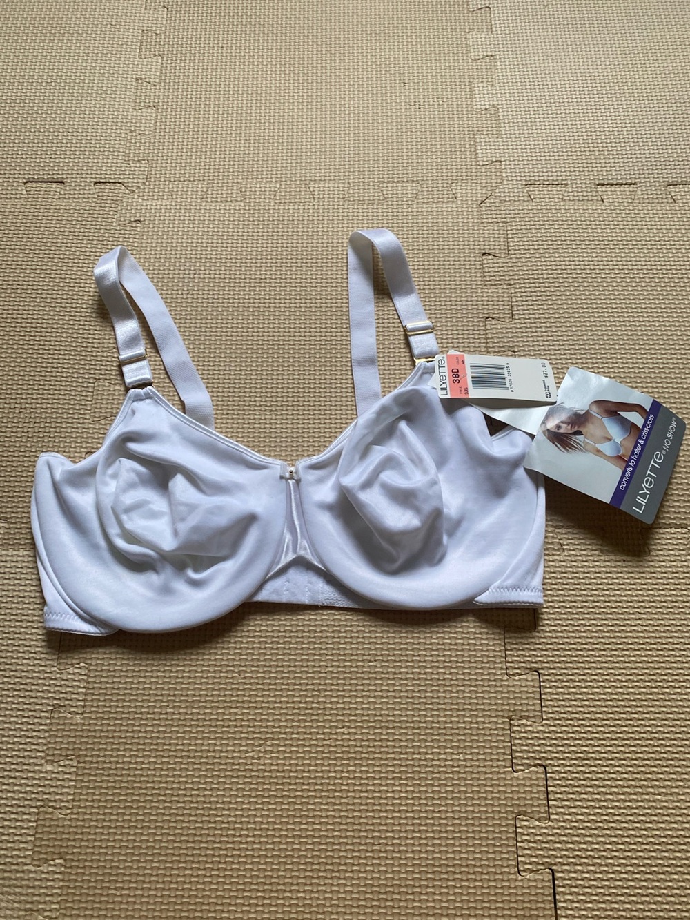 Lilyette White Underwire Bra - Supportive Everyday Comfort Size 38D